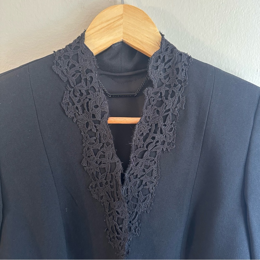 Elie Tahari Women’s Black Lace Blazer, Size 2 - Picture 2 of 5
